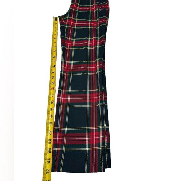 J. Crew & Zara Basics Red and Black Tartan Plaid Turtleneck Matching Ankle Pants - Picture 10 of 12